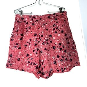 Ann Taylor Pink Floral Lyocell High Rise Shorts‎ XS
